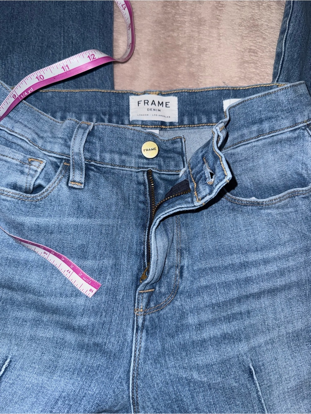 Frame denim high rise le palazzo flare jean size 26/L33/1/2 - Picture 16 of 16
